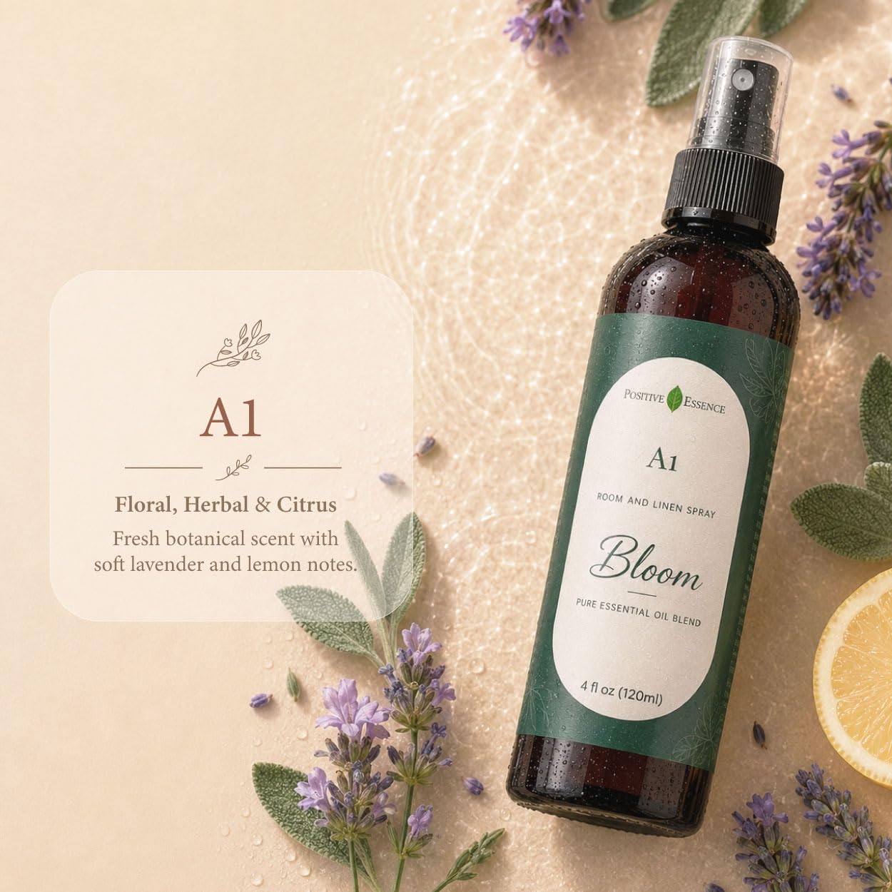 A1 Bloom Room Spray & Linen Spray, Floral Home Fragrance, 4.06 fl oz view 3