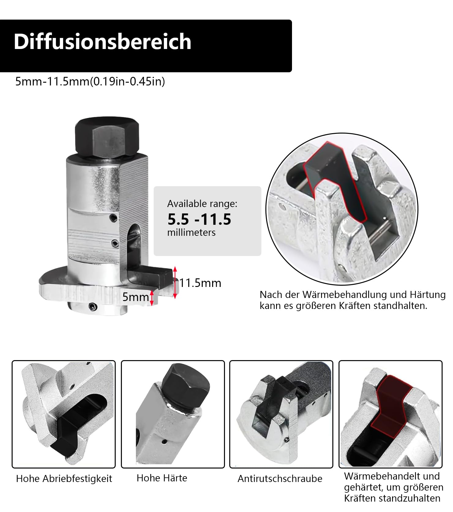 4pcs Outil d'écartement de Jambe de Force, Outil Amortisseur Voiture Outil de Jambe de Suspension écarteur Amortisseur de roulement de Roue en Acier trempé avec Gants et clé pour Voiture SUV