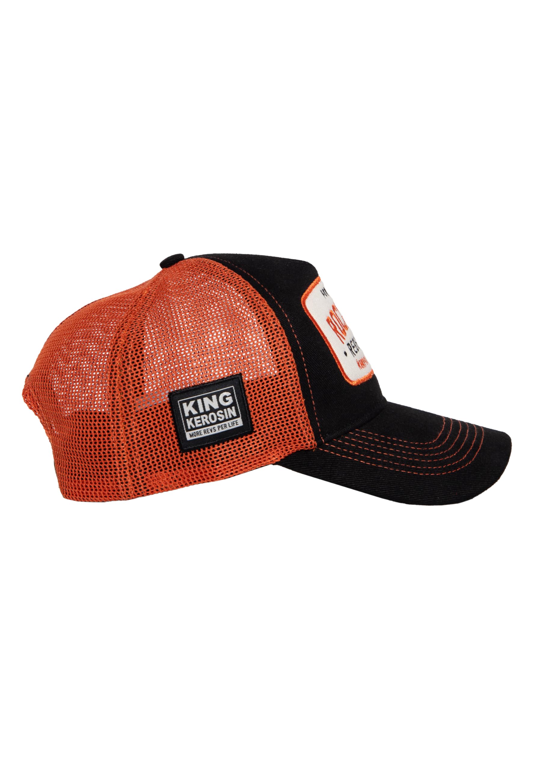 King Kerosin Rebel Kings Trucker Hat Unisex Gorra Negro 100% algodón
