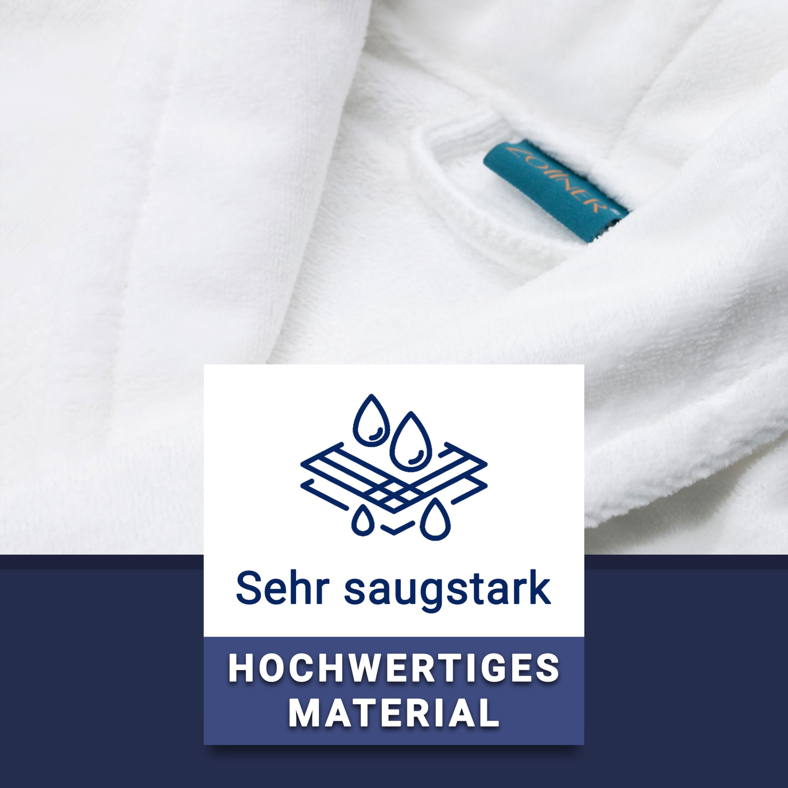 ZOLLNER Bademantel - hautfreundlich und super saugstark - Unisex - Baumwolle - Größe S-XXL - waschbar bis 95°C - Hotelqualität - Oeko Tex® zertifiziert, 291