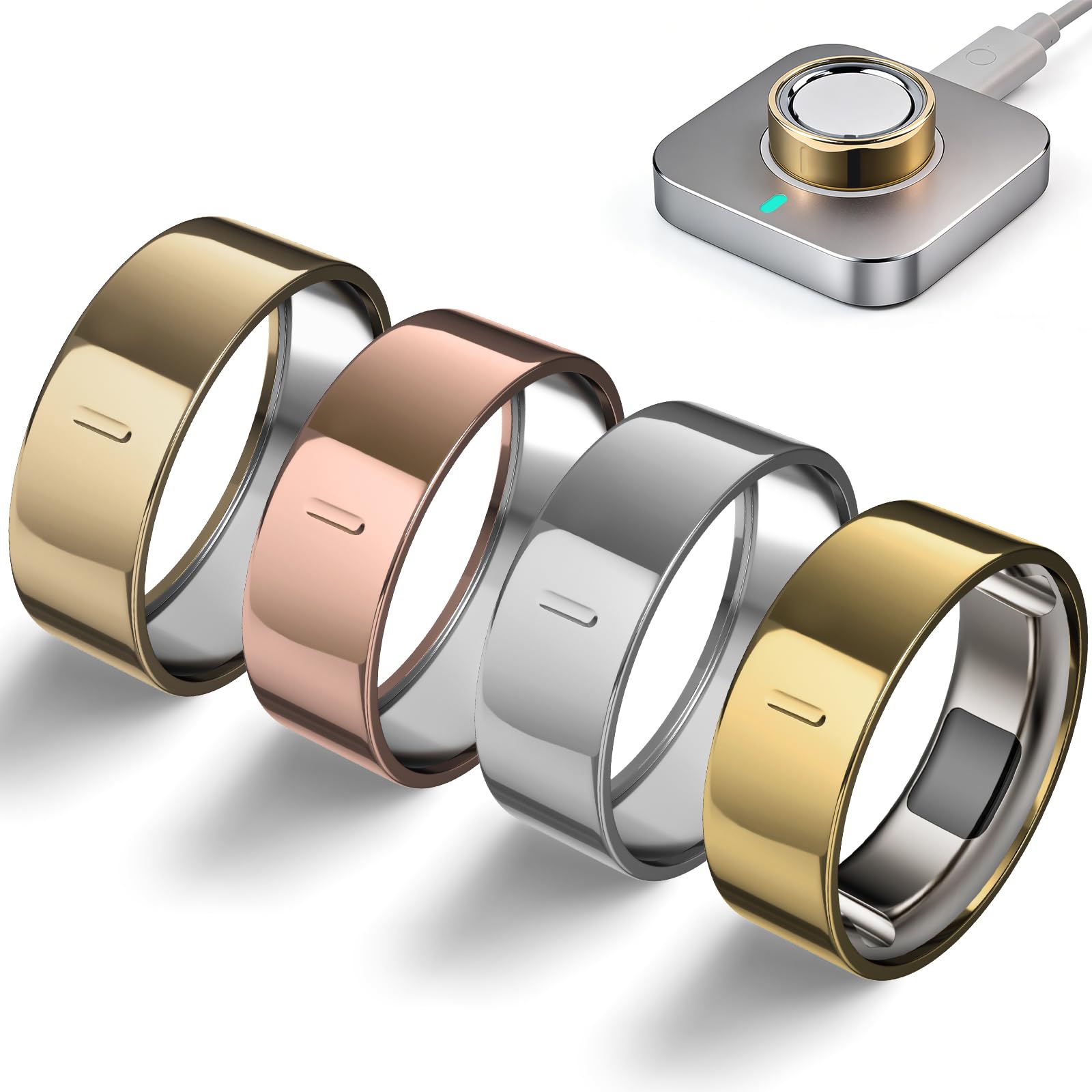 4 Pack Ring Covers Compatible with Oura Ring Gen 4/Gen 3, Ultra-Thin TPU Anti-Scratch Protector Accessories for Oura Ring Cover Jacket for Women Men, Size 6 (Not for Oura Ring 4 Ceramic)