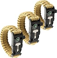 Vista 8 de M-Tac Pulsera de supervivencia con cuerda paracaídas - Cuerda de 12 pies (144 pulgadas) - Cuerda táctica de emergencia con brújula y silbato