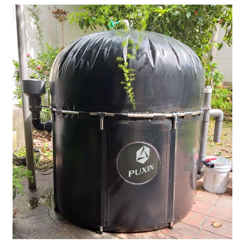 PUXIN 2.65m3 Home Biogas Digester Systems for Back Yard, PVC