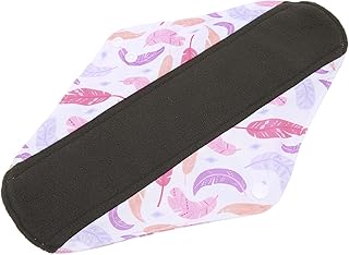 Sanitary Napkin For Sensitive skin, Reusable Sanitary Towels Pads, 5 Pack Reusable Panty Liners Bamboo Hygiene Cloth Menstrual Sanitary Pads with Wet Bag, Women Day and Night Sanitary(Pink purple)