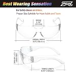 28 Pack Verres de sécurité cristal transparent (Bulk Pack de 24+4) Unisex anti-rayure Protection Gants Impact Résistants Lens Eyewear ANSI Z87.1 Certifié pour la construction, le tir et le laboratoire