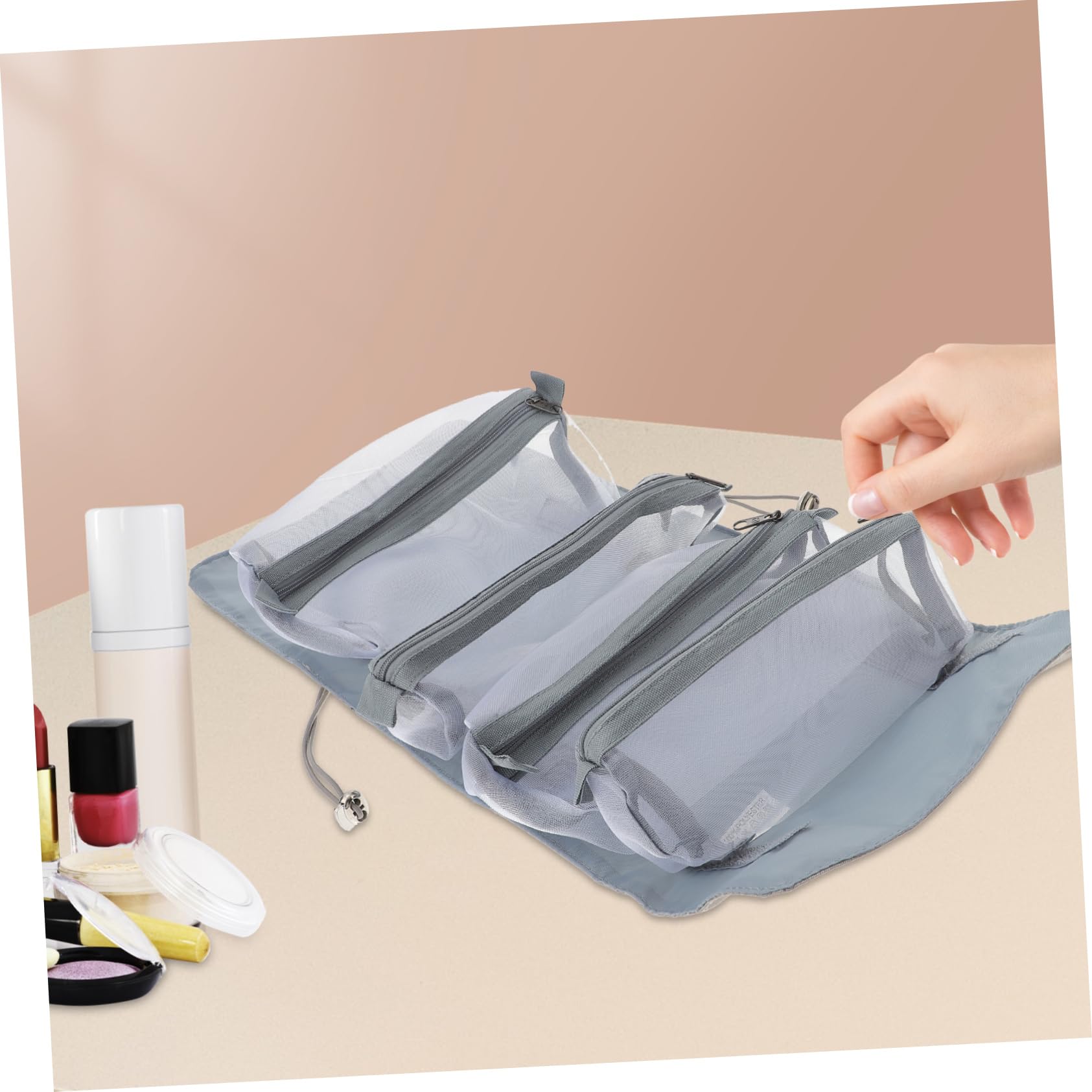 MAGICLULU 3piezas Bolsa De Maquillaje Detachable Neceser De Plegable para Cosméticos Gran Capacidad y Diseño Práctico para y Color Aleatorio