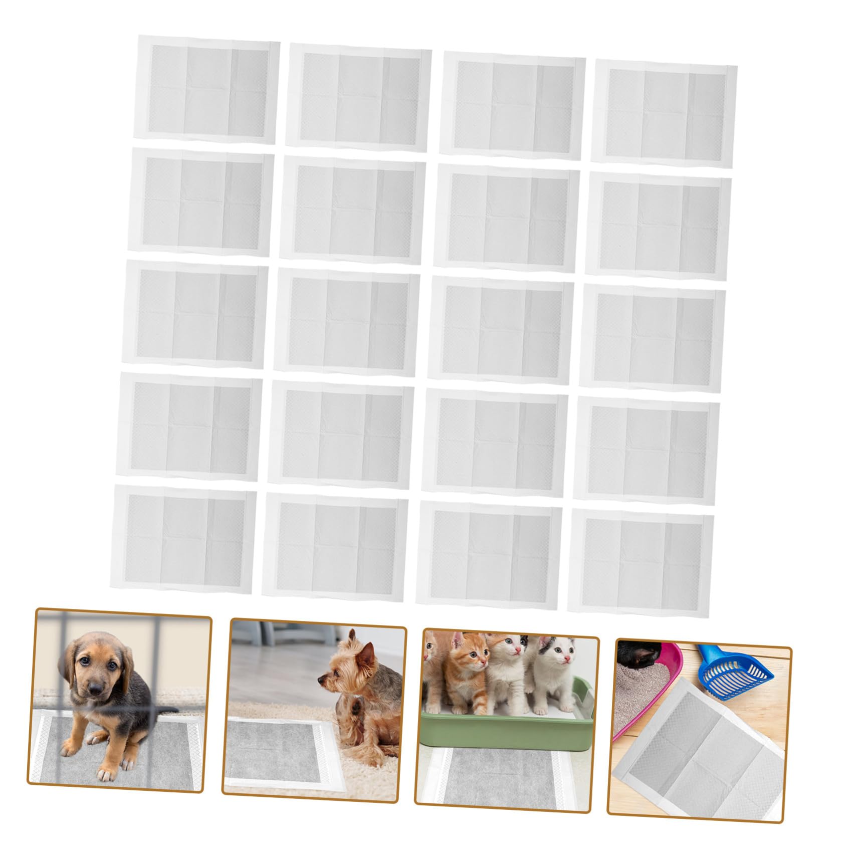 FRCOLOR 100stücke Welpen-PIPI-Pads Welpen-trainingsunterlagen Hunde-Pee-Pads für Zuhause Komfortabel und Abwassersicher