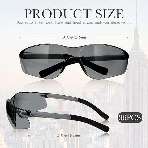 Miniatura 2 de 36 pares de gafas de seguridad UV para protección ocular resistente a los arañazos, lentes de protección de policarbonato resistente a los impactos