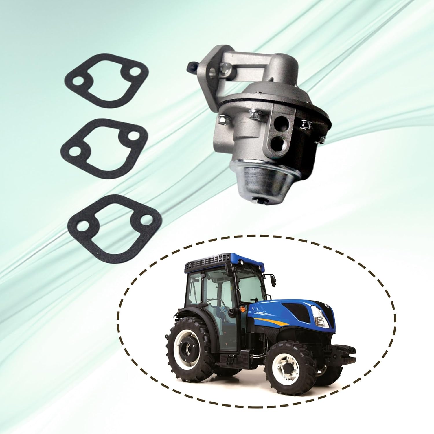 Fuel Pump Compatible with Wisconsin VH4D VG4D VF4D VE4D John Deere J.I. Case Ford Oliver New Holland Gleaner-Baldwin Replace M2152 SP1063MP M16160 FD0038 B0008P 6441107