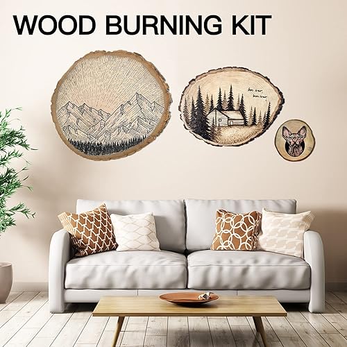 Miniatura 3 de Teexpert Wood Burning Gel Pen Kit - for DIYHeat Sensitive Wood Burning Marker for Wood Crafts Suitable Artists Beginners