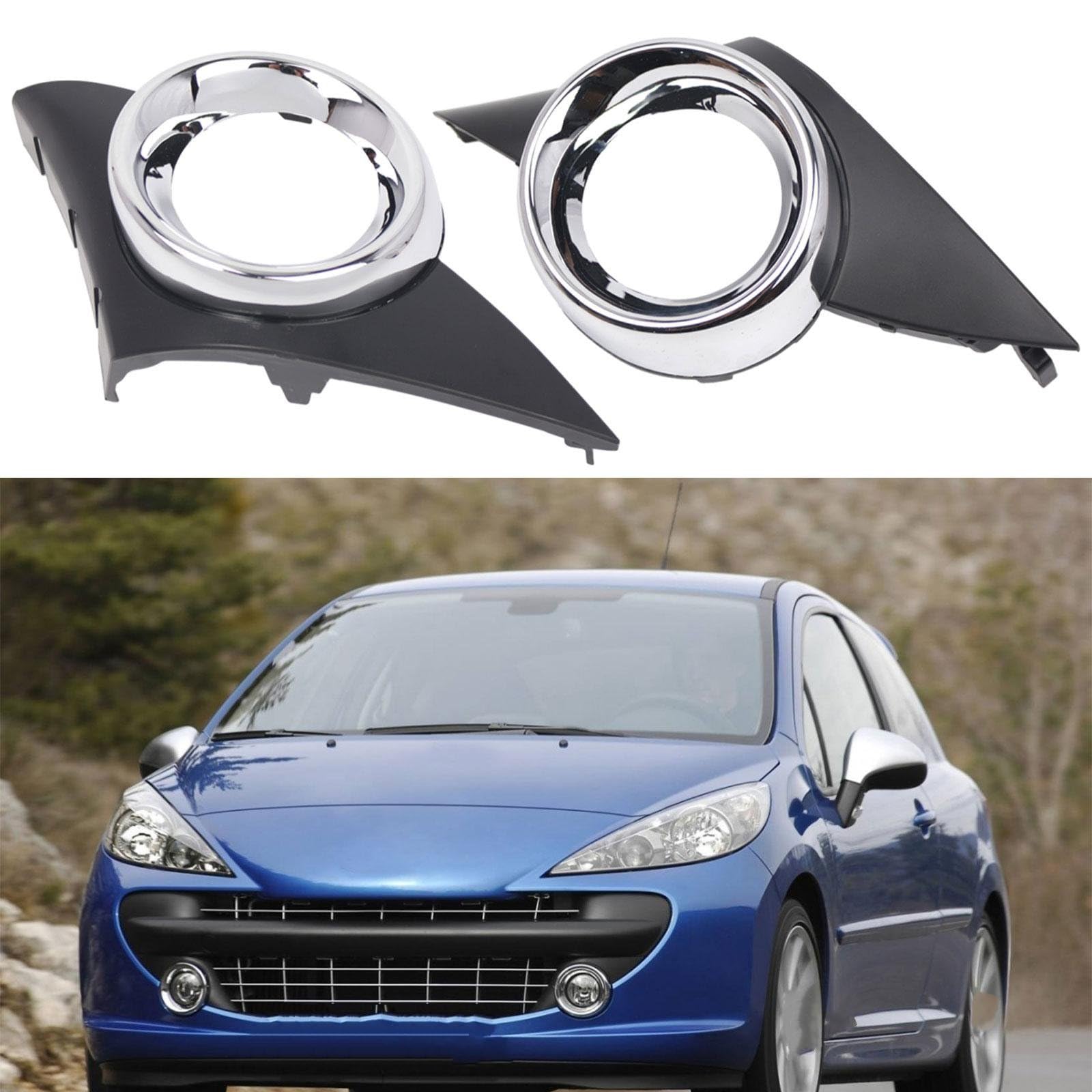 Antibrouillard Grille pour Peugeot 207 2006 2007 2008 2009 Sport Voiture Avant Antibrouillard Grille Antibrouillard Lunette Accessoires