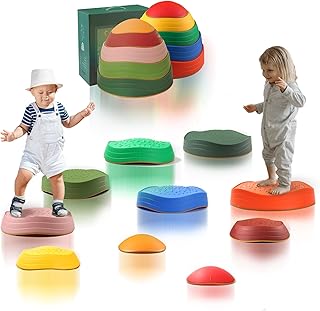 makarci Balance Stepping Stones for Kids (10pcs)|Kids Stepping Stones|Toddler Stepping Stones|Stepping Stones for Toddlers 1-3|Balance Stepping Stones Kids| Sensory Stepping Stones|Kids Stepping Stone