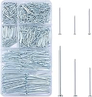 KURUI 700pcs Picture Hanging Nails Assortment Kit - Up to 2" Finish Nails for Frames, Photos, Drywall & Wood - Organized Rust-Proof Storage Box