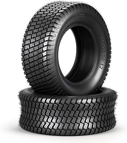 2 piezas de neumáticos nuevos de 4 capas 24x12.00-12 para cortacésped MOTOOS 24x12x12