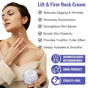 Neck Firming Cream-Instant Face Lift for Neck Tightening and Firming, 1.7Oz