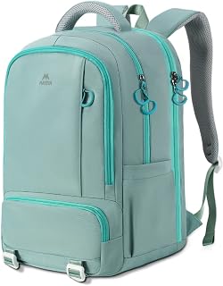 Travel Laptop Backpack for Women 15.6 inch, MATEIN TSA Approved Backpacks Personal Item Bag with Wet Pocket for Airline, Underseat Airplane Carry on Back Pack, Mint Green Work Rucksack College Daypack