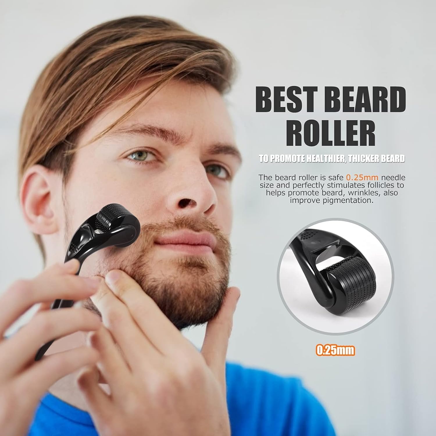 Kit Barbe Homme Complet 12 en 1, Soin Barbe avec Huile, Shampoing, Crème, Peigne, Ciseaux, Brosse, Rasoir