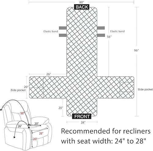 Miniatura 6 de Fundas de Terciopelo para Sillón Reclinable Antideslizantes Impermeables Fundas Grandes para Sillas Reclinables de Cuero Funda Reversible para Sofá