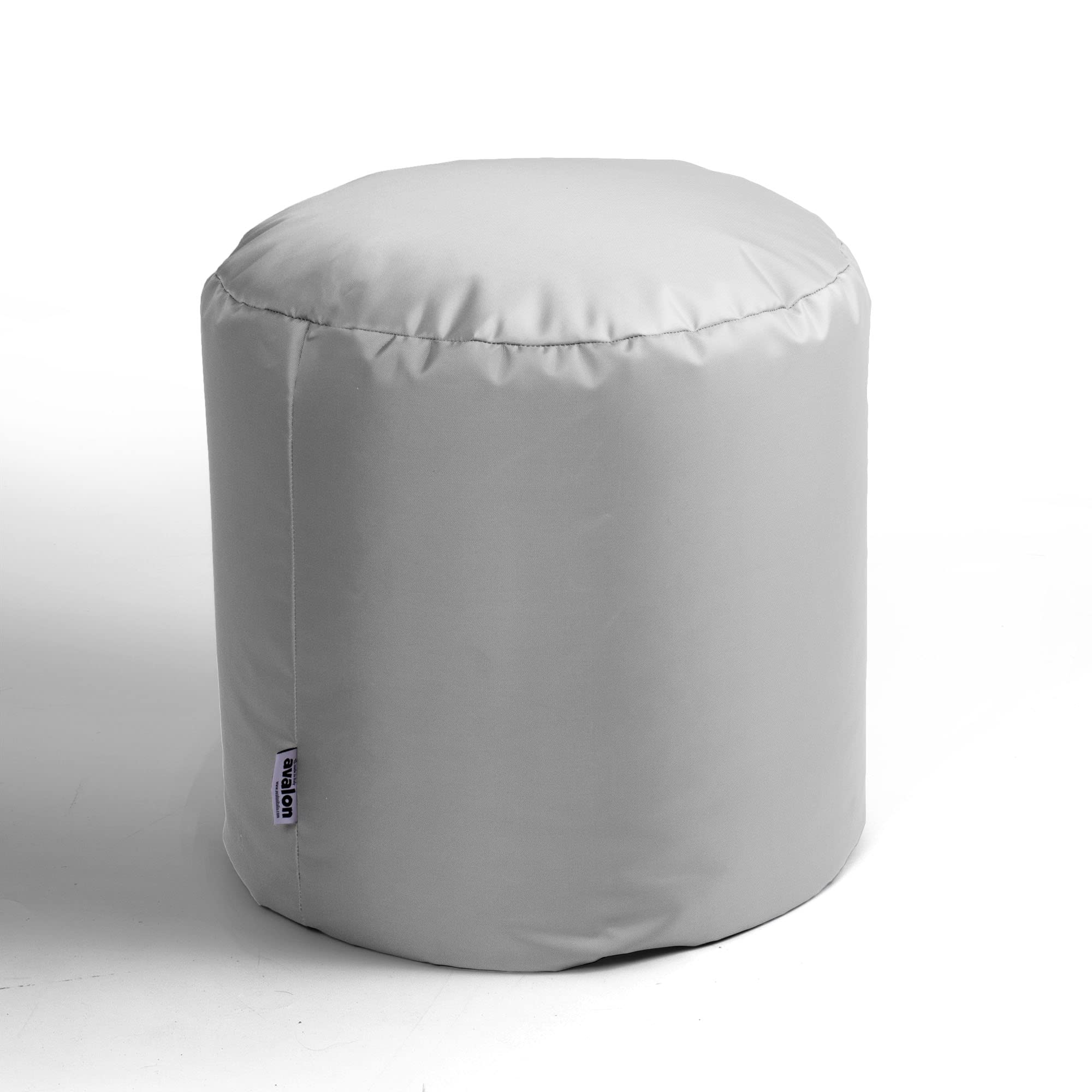 Avalon - Pouf Poggiapiedi CILINDRO Jive, Puff Poggiapiedi Divano quadrato, Pouffe Imbottito in Tessuto Tecnico Resistente e Antistrappo, Comodo e Impermeabile, Made in Italy(45cm-Grigio)