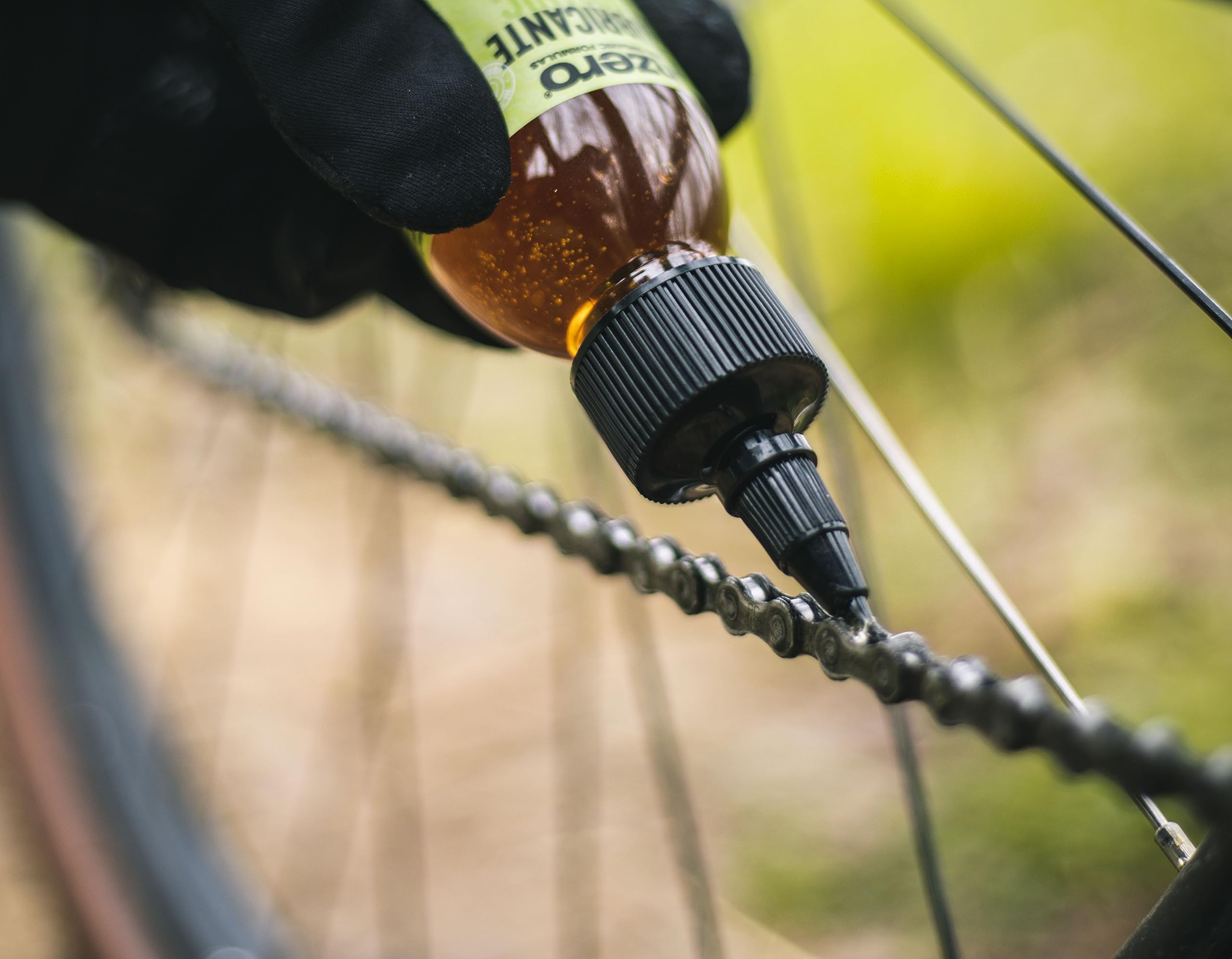 NZERO │ Lubrificante per catene di bici │ Olio 100% biologico organico │ Per mountain bike MTB, Road, Gravel, Urbane City, Elettriche e-bike │ 100 ml