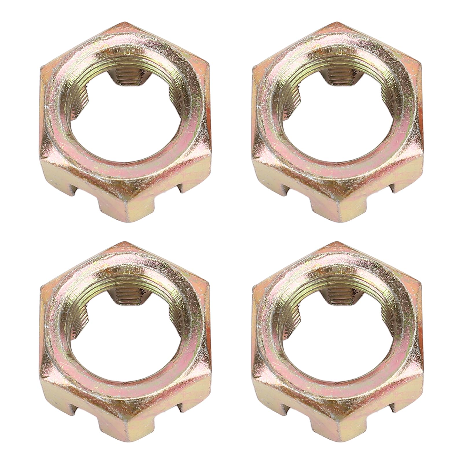 Lot de 4 écrous d'essieu de Moyeu de Roue Crénelés en Acier allié de qualité Supérieure de 20 Mm pour une Conduite Améliorée, Meilleure Nce et Ility, Compatible avec Quad Dirt