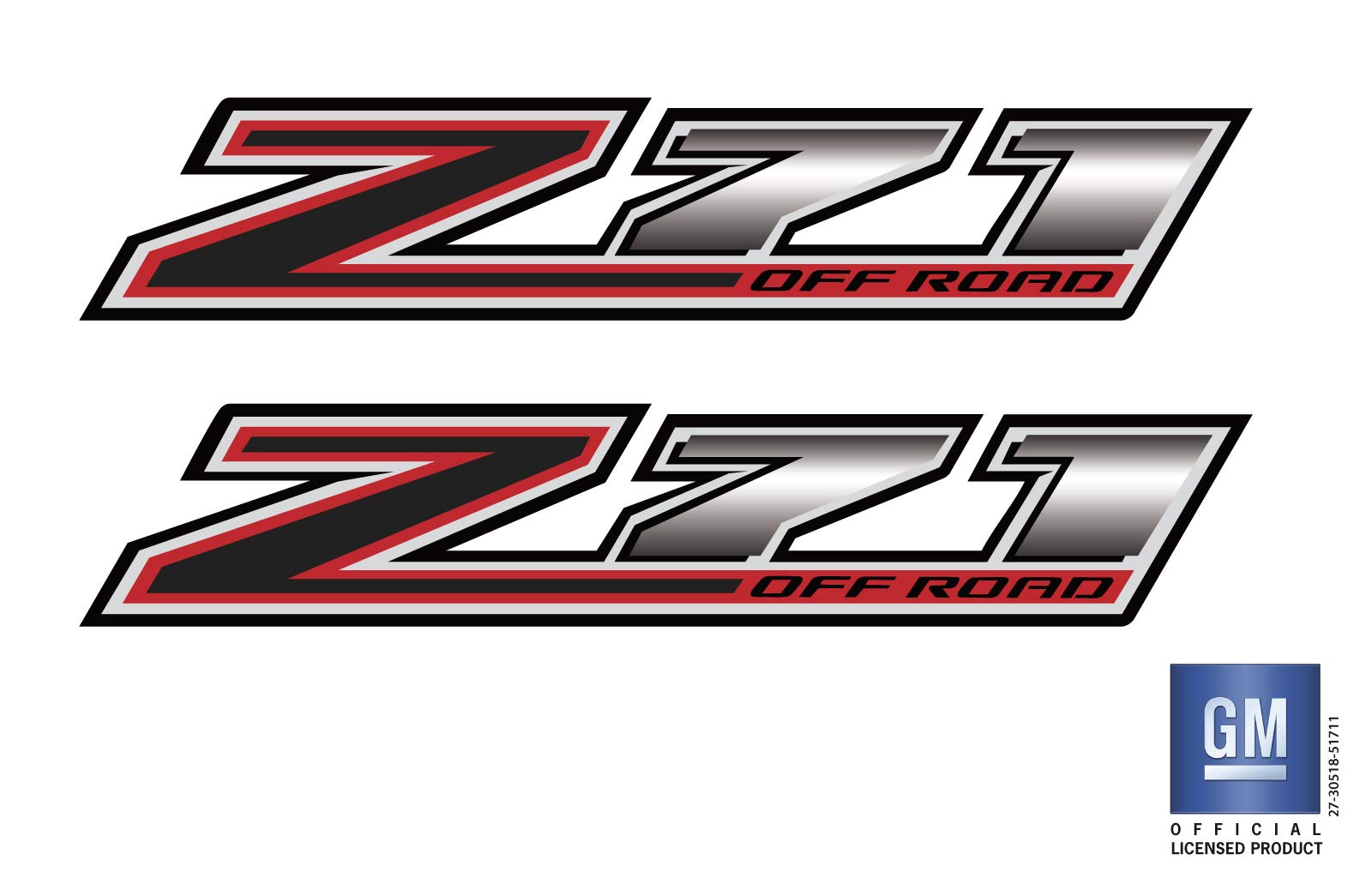 Chevy Silverado Z71 Off Road Bedside Decals 2014-2019 Set of 2 GM Licensed