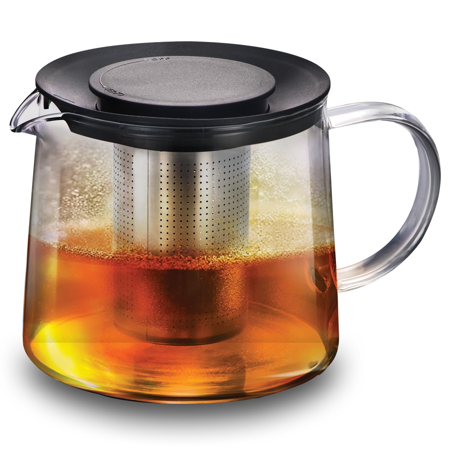 Hawkins Quik Potion Master Jug 1.5 Litre Glass Carafe, Kettle with Strainer, Tea/Coffee Maker, Heat Resistant Glass Pitcher, Beverage Server, Transparent (QPP15)-picture-13