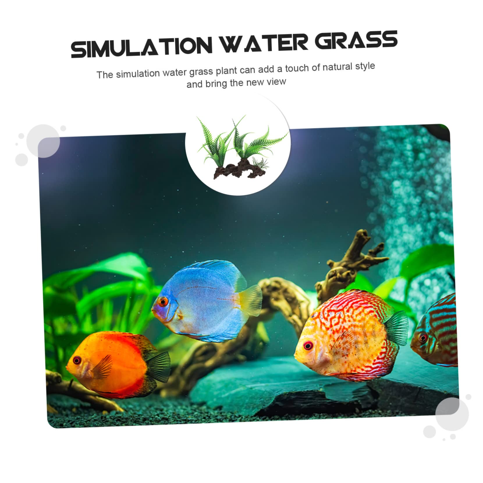 Beaupretty Aquarium en Plastique 4 Pièces Aménagement Paysager Plantes Aquatiques Bois Mort De Paon