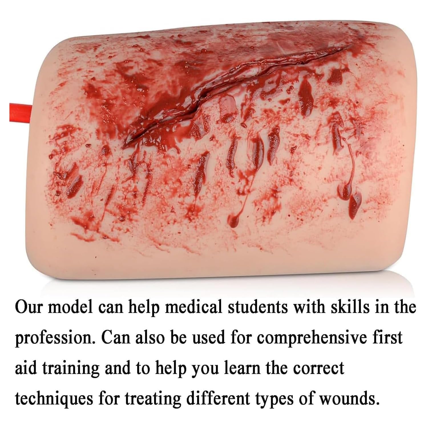 Kit de formación «Stop The Bleed», simulador de taponamiento de heridas en el Muslo, Material de Silicona, Piel simulada hemostática, Reutilizable, para formación en Primeros Auxilios