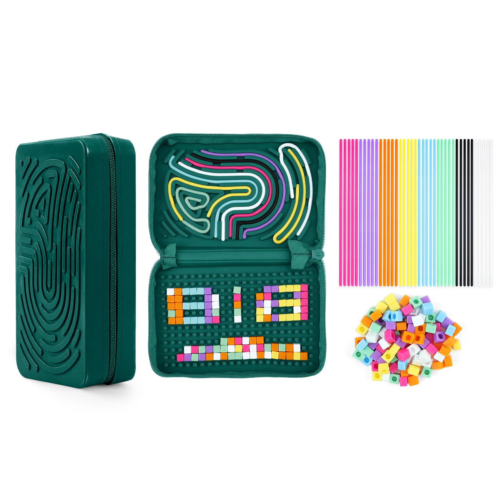 Sensory Activity Board, Silicone Fidget Toys with storage for ADHD & Autism