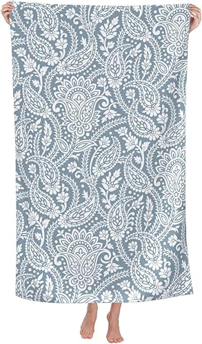 Oicvrct Toalla de playa grande de cachemira - Toalla de piscina de algodón grueso de felpa, toallas de playa para adultos