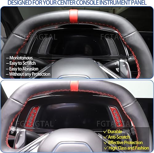 Miniatura 2 de Adhesivo suave de fibra de carbono para panel de instrumentos, compatible con Chevrolet Corvette C8 2020-2024, accesorios adhesivos para cubierta de