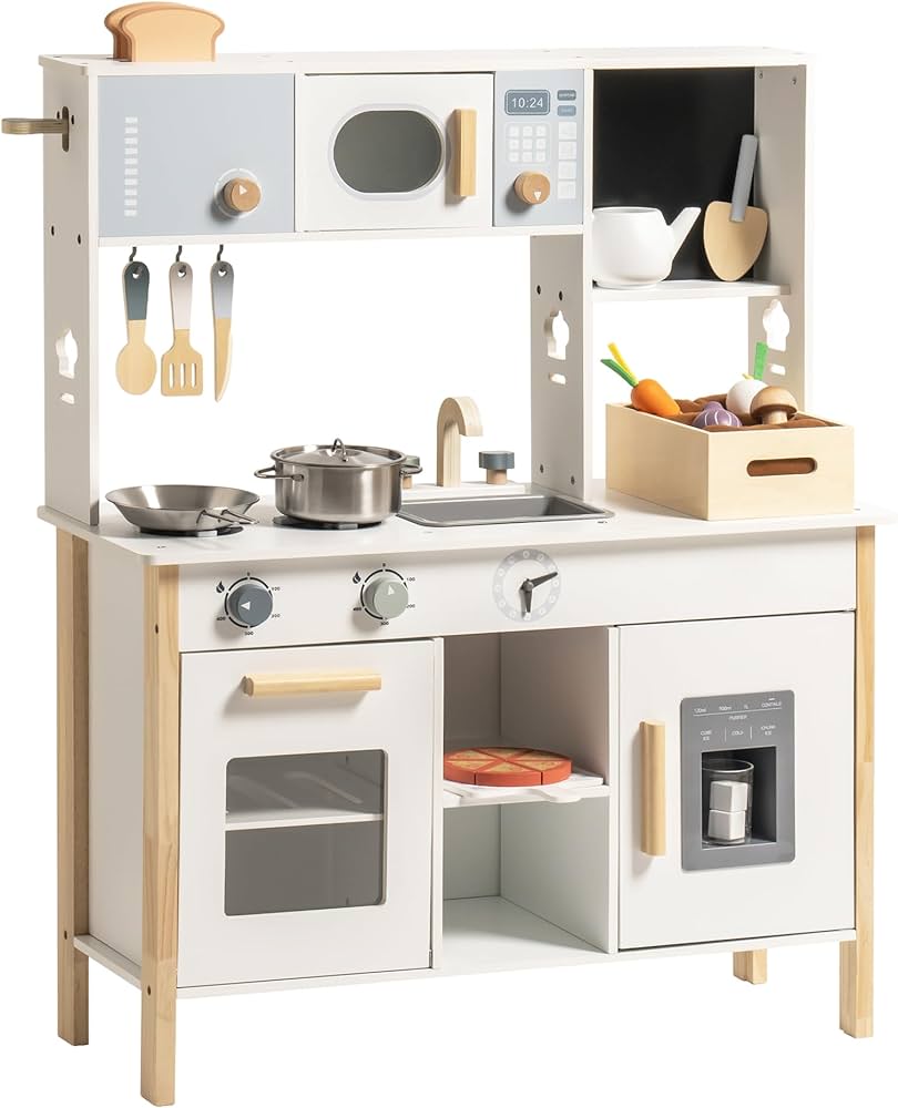おままごとキッチン Amazon | ROBUD おままごと キッチン 木製 台所 調理器具付き 21