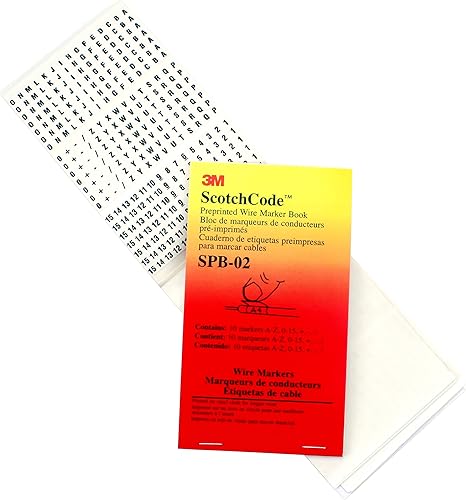 Miniatura 1 de 3M(TM) ScotchCode (TM) Cuaderno de marcadores pre impresos para cable., Blanco, 1