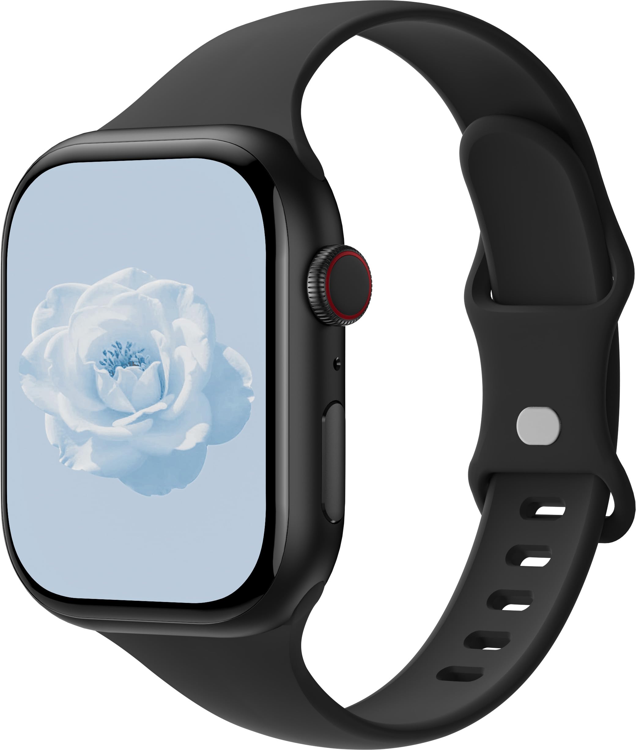 Sycamond Thin Silicone Band Compatible with Apple Watch 41mm 38mm 40mm 46mm 45mm 42mm 44mm, Slim Narrow Replacement Sport Strap Wristband for iWatch