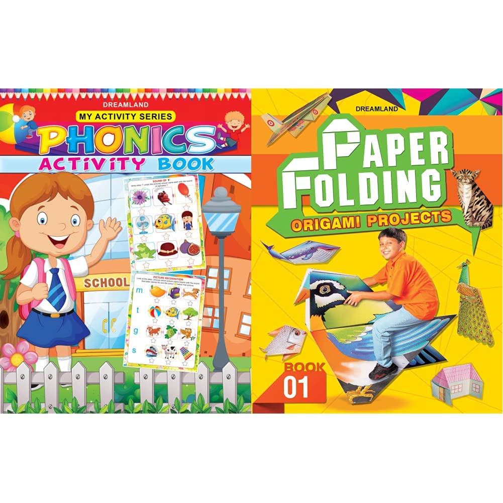 My Activity- Phonics Activity Book+Creative World Of Paper Folding - Book 1 (Set Of 2 Books)