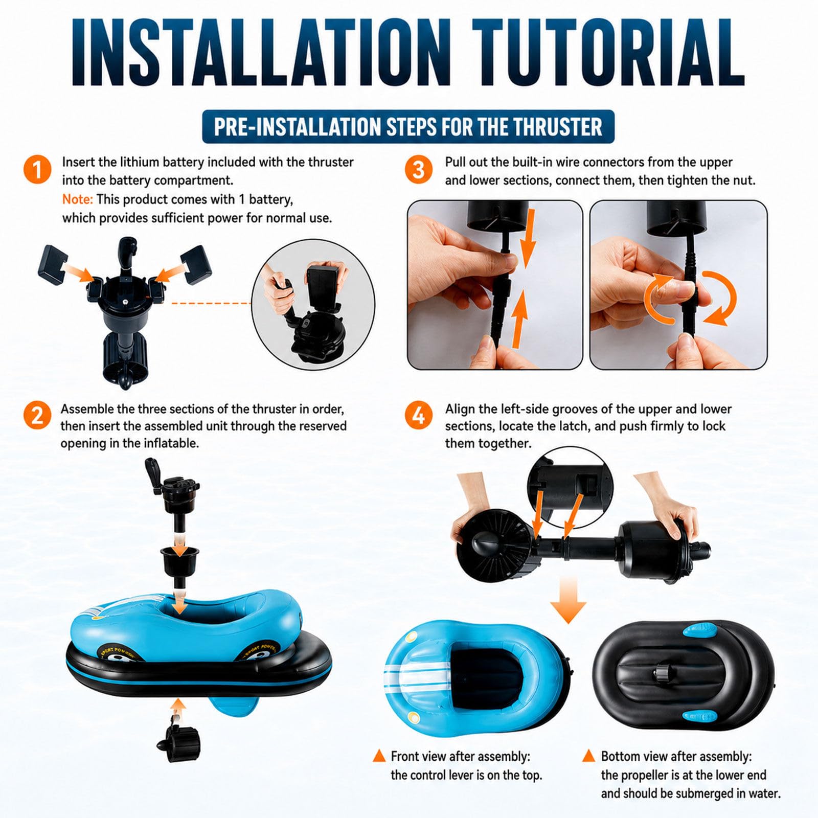 Flotador hinchable motorizado de PVC para piscina, azul o rojo Blue | tumbona hinchable con control de joystick de 360°, soporta hasta 120 kg, silla de playa hinchable eléctrica de PVC