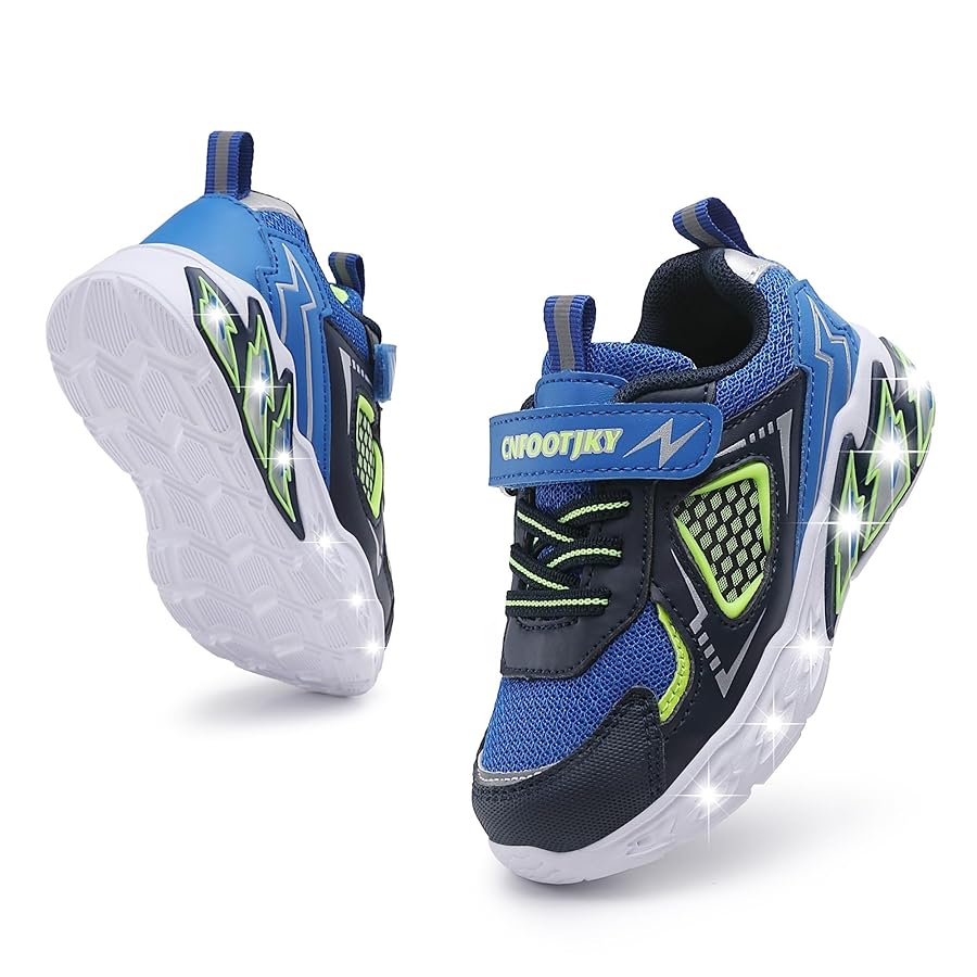 Amazon.com | CNFOOTJKY Light up Toddler Sneakers Breathable