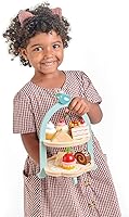 Vista 3 de Tender Leaf Toys - Mini Chef Birdie - Soporte de té de la tarde – Torre realista de sándwich, pasteles y pasteles ingleses para jugar a la fiesta