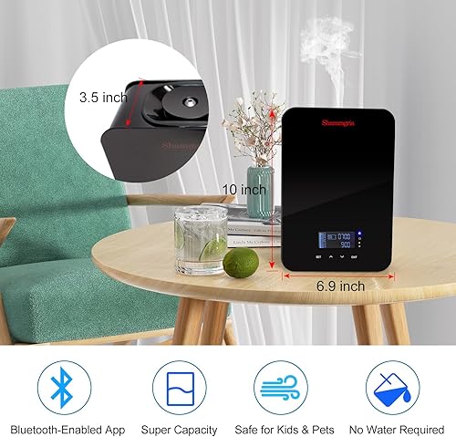 Miniatura 2 de Máquina de aire aromático para el hogar, difusor de aceite esencial sin agua con tecnología de aire frío, cubre hasta 2000 pies cuadrados, difusor