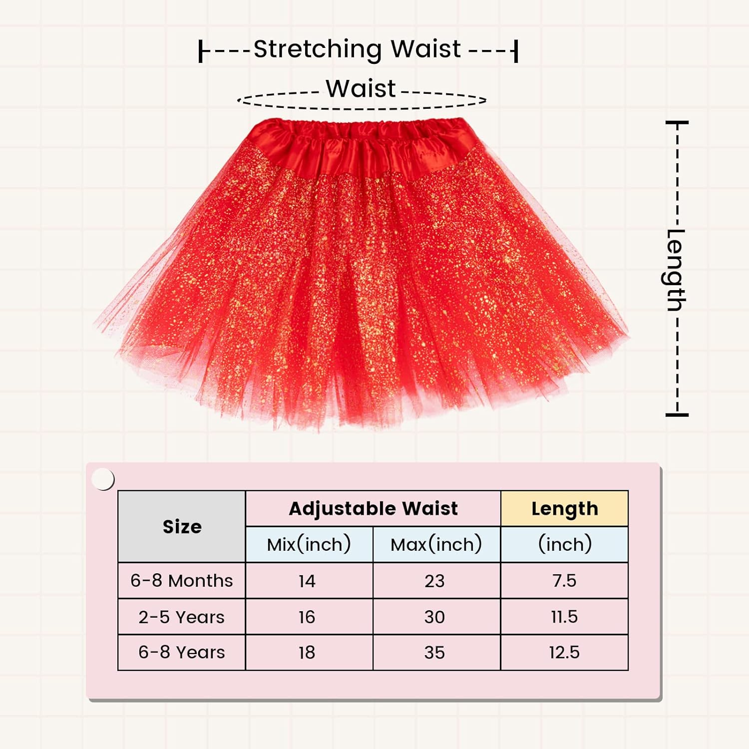 Simplicity Baby Girl's 4 Layers Tulle Tutu Skirt, 6 Months to 8 Years: Clothing, Shoes & Jewelry