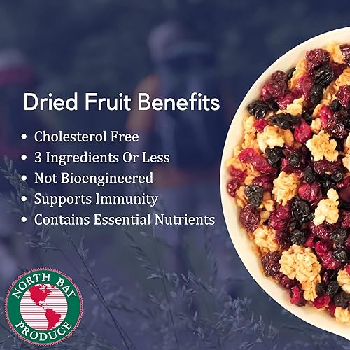 Miniatura 10 de North Bay Produce - Arándanos secos enteros sin gluten veganos aperitivos saludables para niños y adultos bolsa resellable paquete de 4 unidades