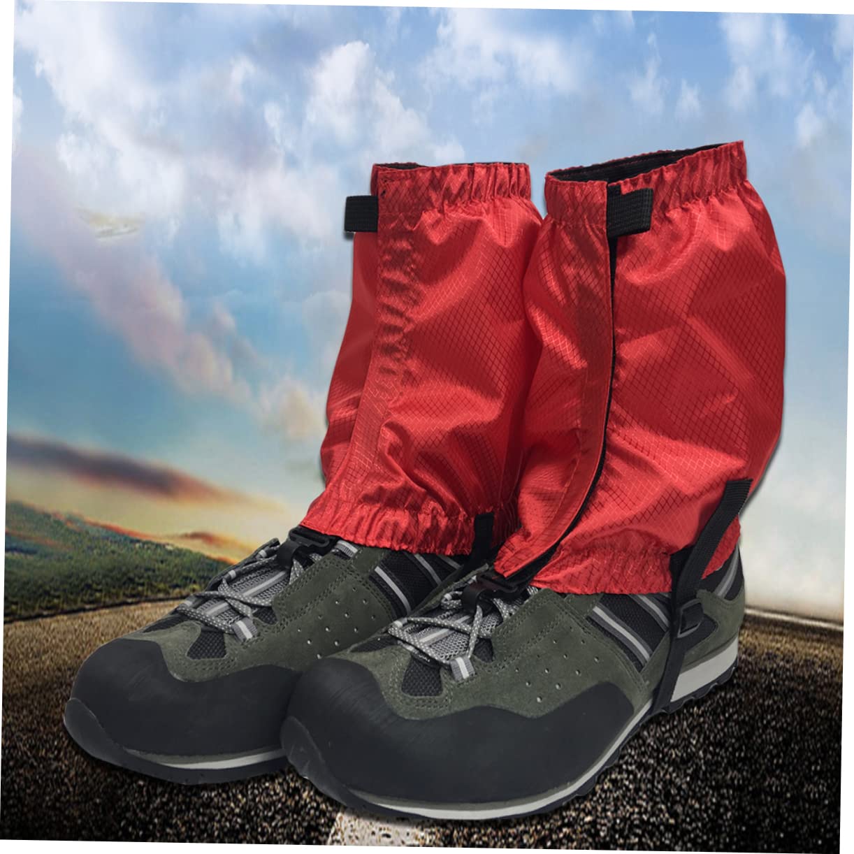Mipcase Guêtres D'extérieur Guêtre De Marche Imperméable Bottes De Neige Guêtres De Neige Guêtre pour La Randonnée en Plein Air Guêtres Chaussure De Ski Chasse Ouvre-Boite Green