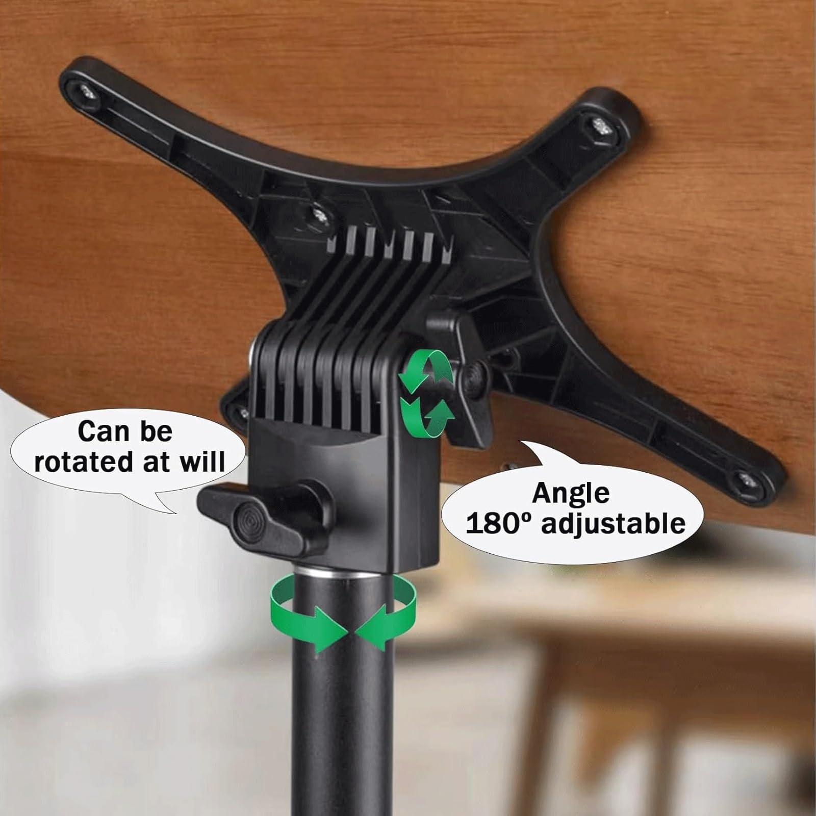 Support de Podium de Levage pupitre sur Pied pupitre à Hauteur réglable Bureau d'ordinateur Portable avec Support de Haut-Parleur de Lecture incliné(Svart)