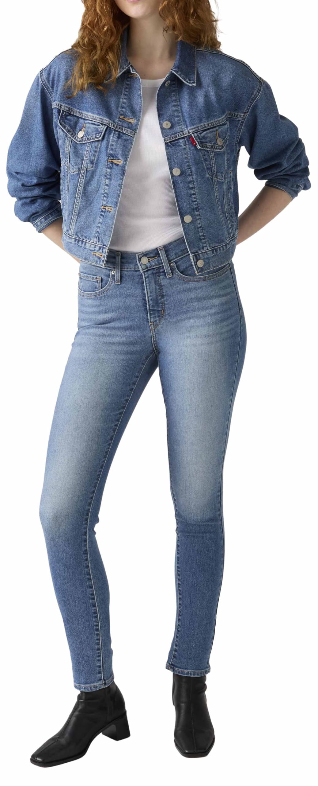 Levi's 311 Shaping Skinny Jeans, Navy, Size 33, Inside Leg 32, Women