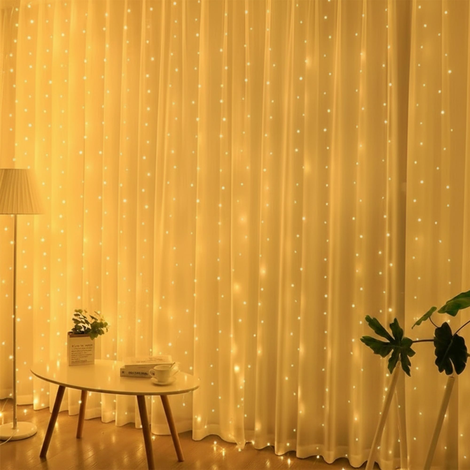 Melofo 300LED Fairy Curtain Lights 3mx3m USB, Remote, Timer & 8 Modes