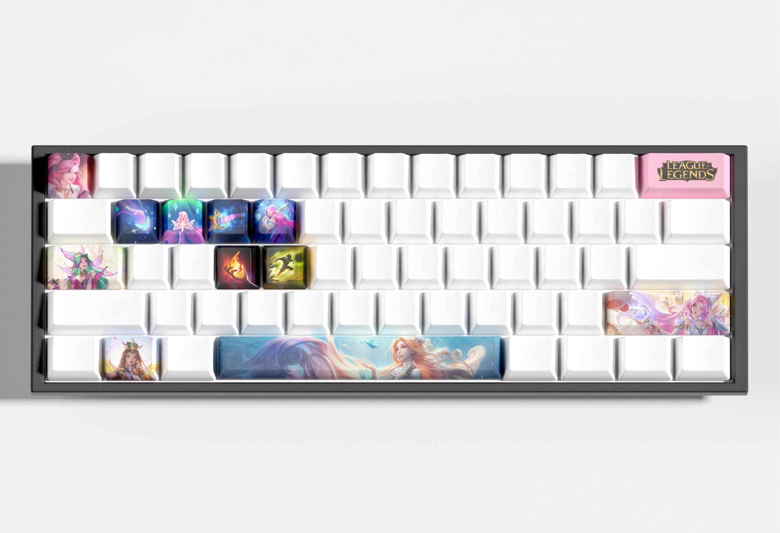 Ensemble de touches Seraphine pour League of Legends - Ensemble de 12 touches pour claviers mécaniques de jeu MX - Profil OEM (Seraphine)