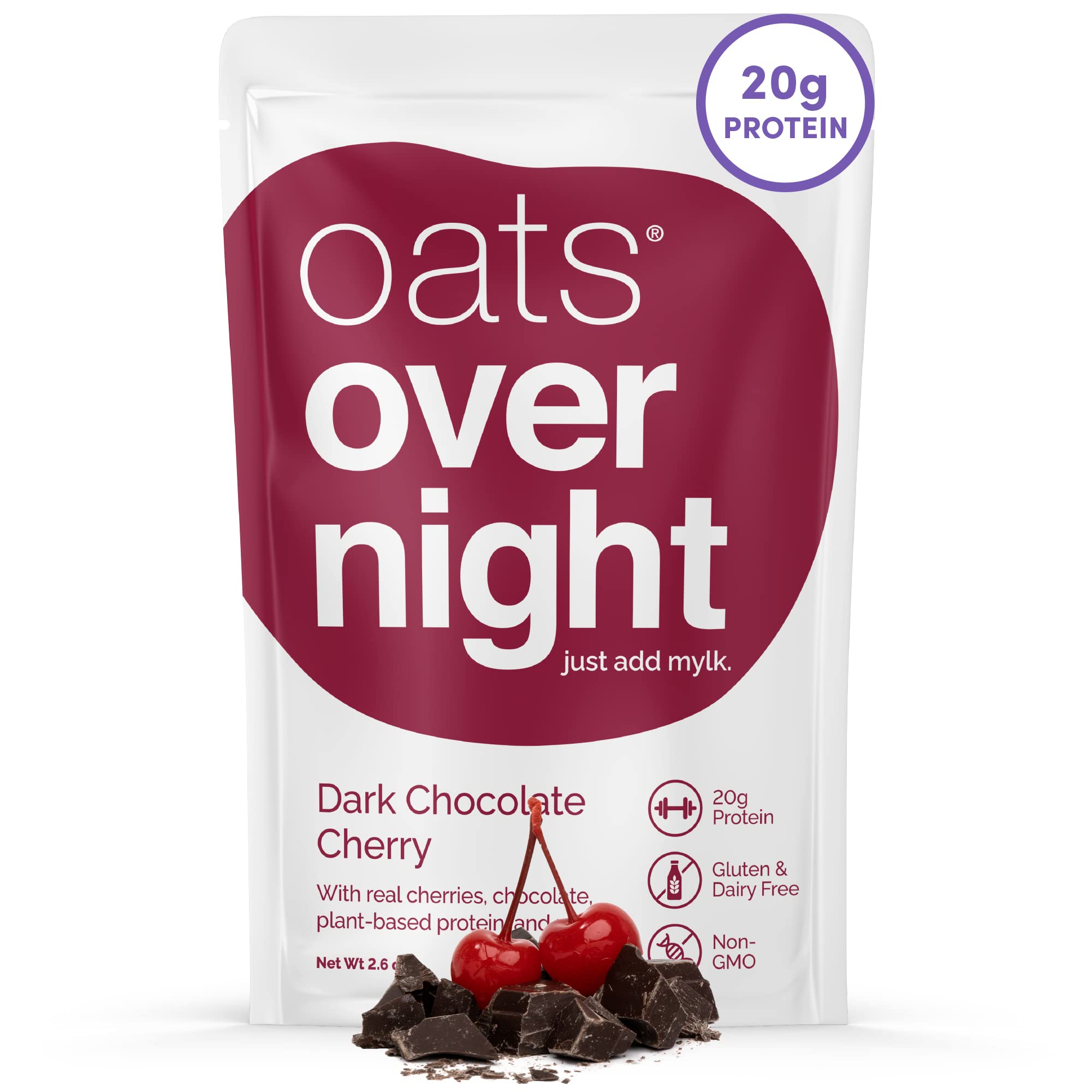 Buy Oats Overnight Dark Chocolate Cherry High Protein, Low Sugar
