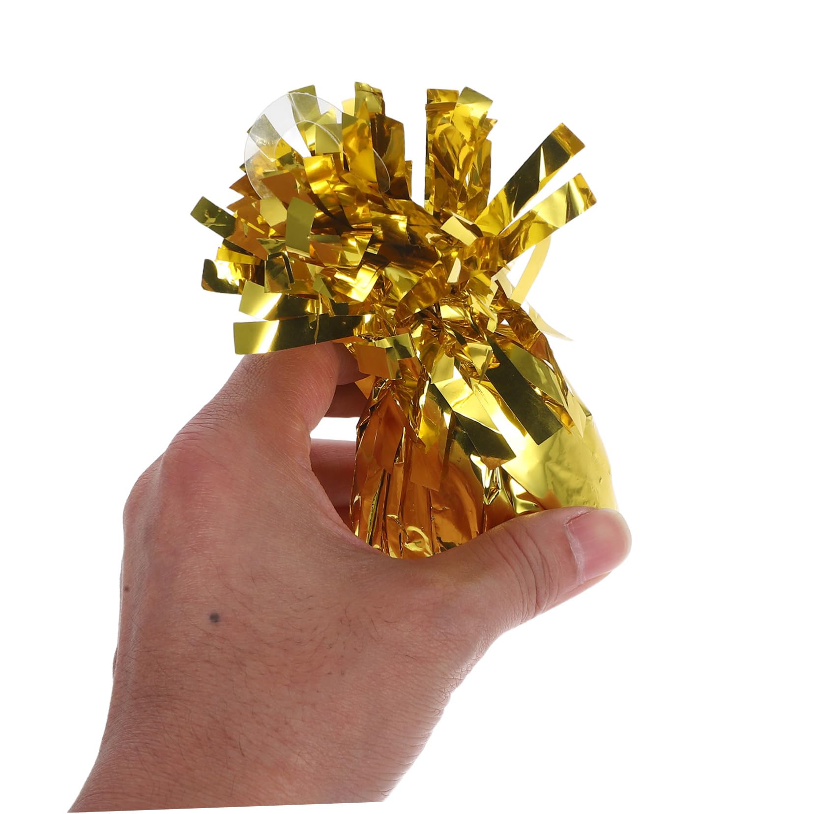 Ballongewichte 6 Stück aus Pvc und Zement für Hochzeiten | Goldfarben, Einzigartige Form, Leicht zu Verwenden, Stabiler Halt für Shower, Passendes Ballonzubehör für Dekorationen