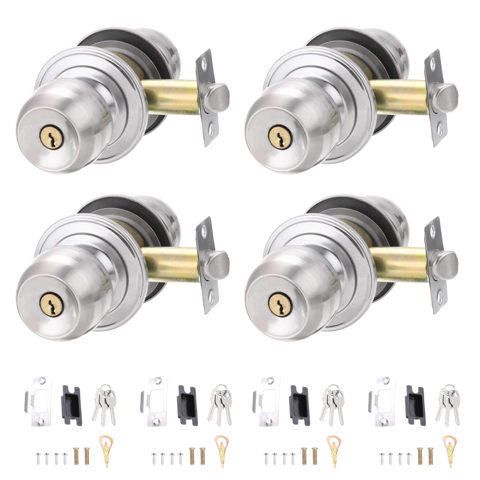 PATIKIL Key Entry Door Knobs Interior 70mm/2.8inch